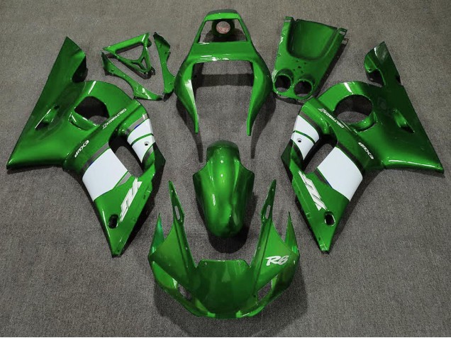 1998-2002 Deep Green & White R6 Fairings