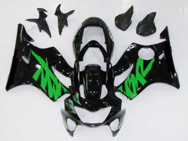 1999-2000 Gloss Black & Green CBR600 F4 Fairings