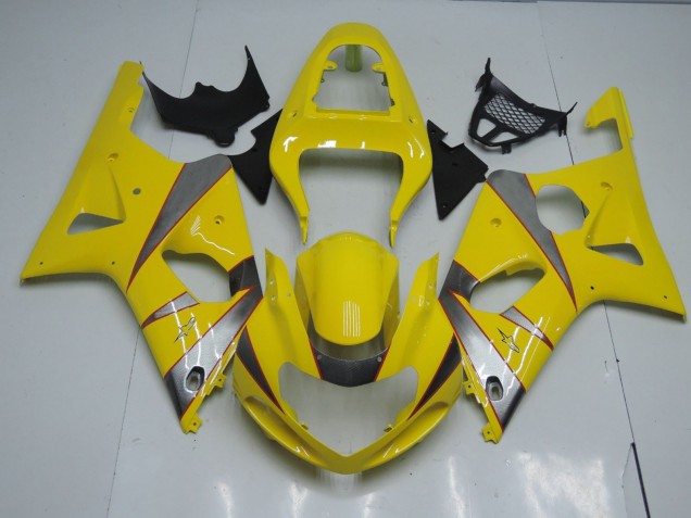 2000-2002 Yellow and Silver GSXR 1000 Fairings