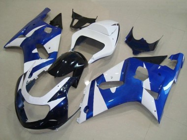 2001-2003 Blue and White OEM Style GSXR 600-750 Fairings