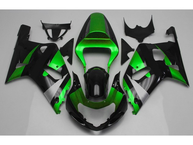 2001-2003 Gloss Green and Black GSXR 600-750 Fairings