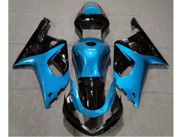 2001-2003 Gloss Light Blue and Black GSXR 600-750 Fairings