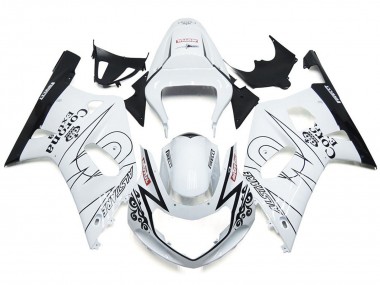 2001-2003 Gloss White Corona and Black GSXR 600-750 Fairings