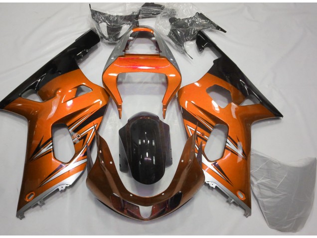 2001-2003 Orange and Silver GSXR 600-750 Fairings