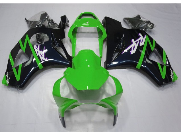2002-2003 Gloss Black and Green CBR954RR Fairings
