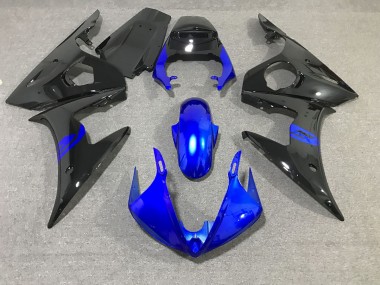 2003-2004 Black and Blue Gloss R6 Fairings