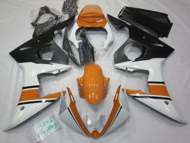 2003-2004 Gloss White and Orange R6 Fairings