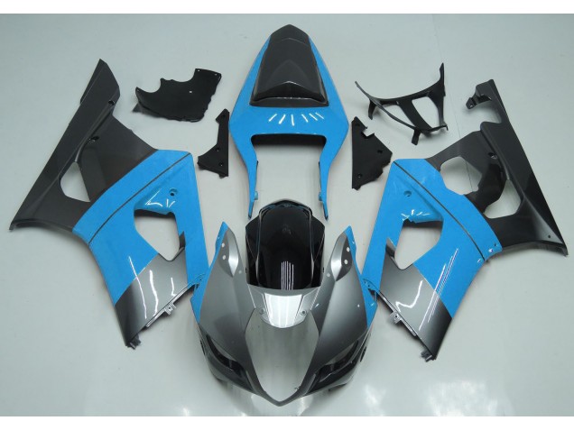 2003-2004 Light Blue Silver and Black GSXR 1000 Fairings