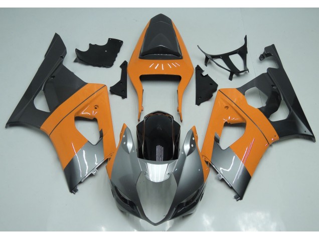 2003-2004 Light Orange Silver and Black GSXR 1000 Fairings
