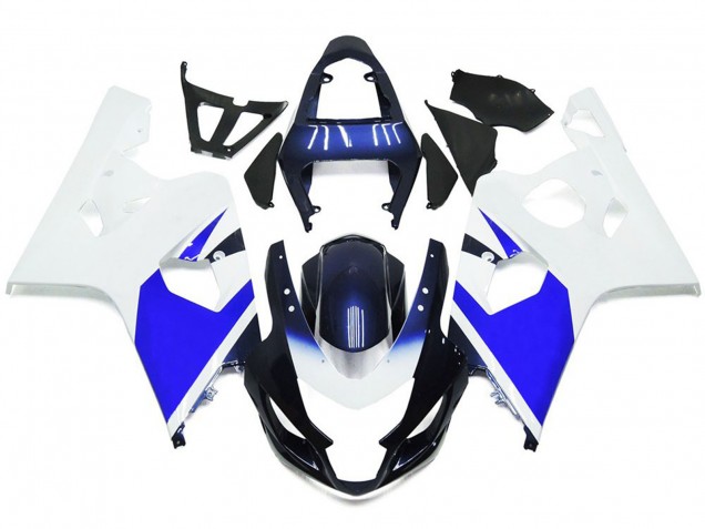 2004-2005 Bright White and Blue GSXR 600-750 Fairings