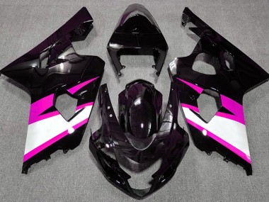 2004-2005 Gloss Black & Pink GSXR 600-750 Fairings
