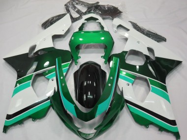 2004-2005 Gloss Green & Green GSXR 600-750 Fairings