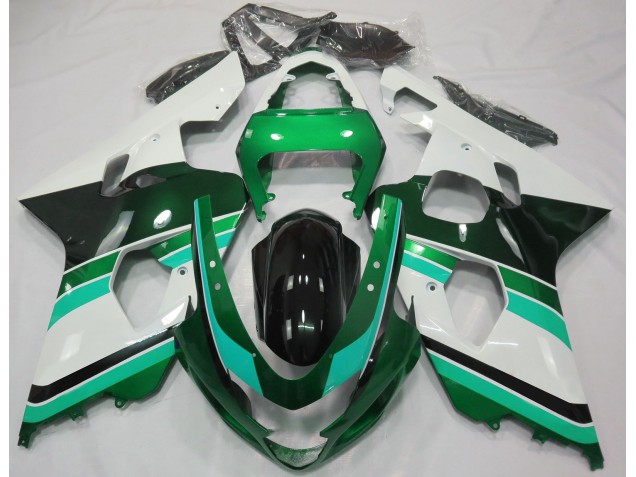 2004-2005 Gloss Green & Green GSXR 600-750 Fairings