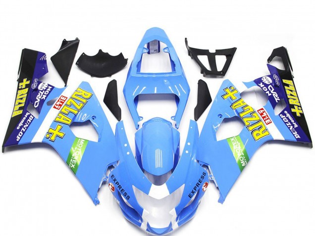 2004-2005 Light Blue Rizla Style GSXR 600-750 Fairings