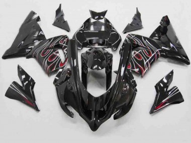 2004-2005 Red Black Flame ZX10R Fairings