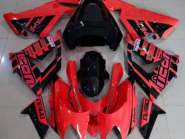 2004-2005 Red and Black & Logos ZX10R Fairings