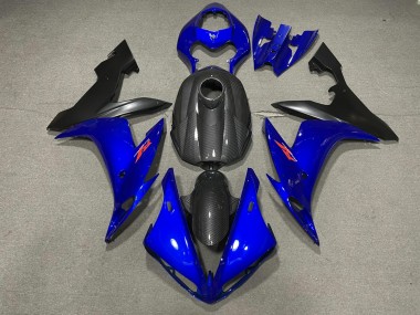 2004-2006 Gloss Blue and Carbon Fiber Style R1 Fairings