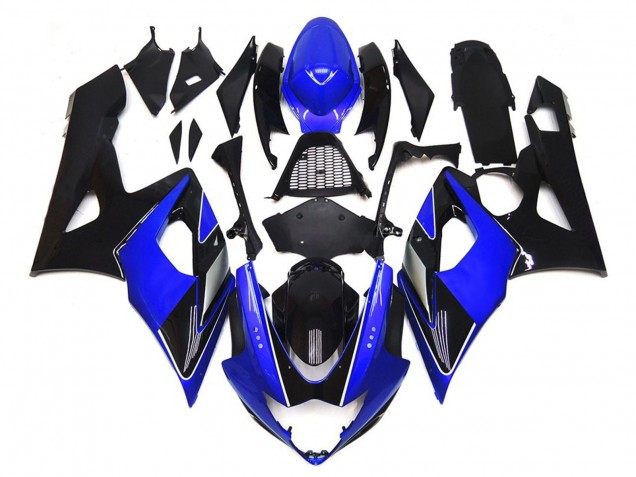2005-2006 Black and Blue Gloss with silver GSXR 1000 Fairings