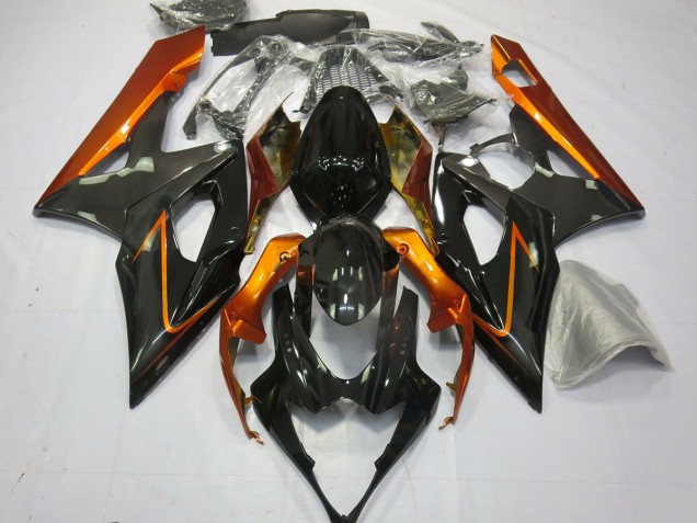 2005-2006 Burnt Orange and Black GSXR 1000 Fairings