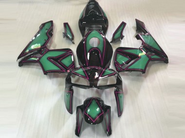 2005-2006 Emerald Green & Pink Outline CBR600RR Fairings