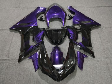 2005-2006 Gloss Black and Purple ZX6R Fairings