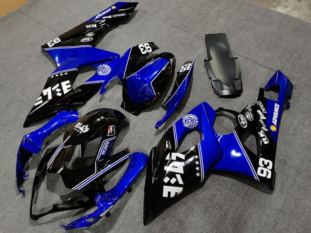 2005-2006 Gloss Blue and Black Custom GSXR 1000 Fairings