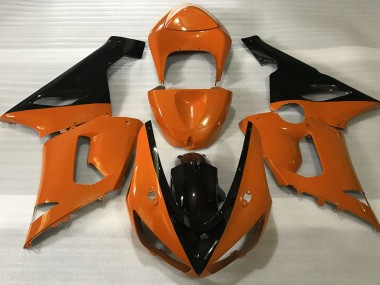 2005-2006 Gloss Orange & Black ZX6R Fairings