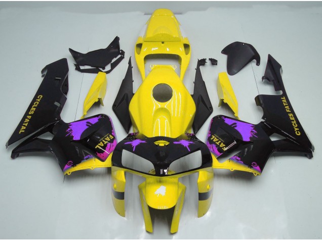2005-2006 Gloss Yellow & Purple Splatter CBR600RR Fairings