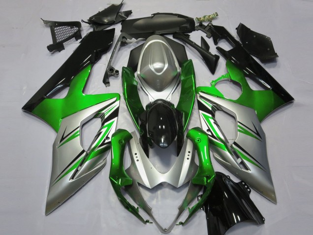 2005-2006 Green Silver and Black GSXR 1000 Fairings