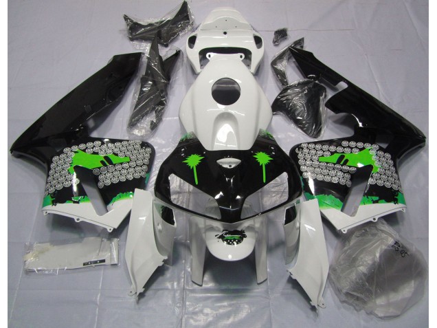 2005-2006 Green Splatter on Gloss Black CBR600RR Fairings