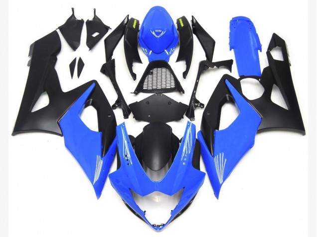 2005-2006 Light Gloss Blue and Matte Black Lowers GSXR 1000 Fairings