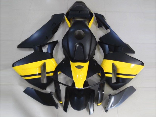 2005-2006 Matte Black & Gloss Yellow CBR600RR Fairings