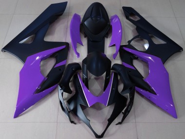 2005-2006 Matte Black & Purple GSXR 1000 Fairings