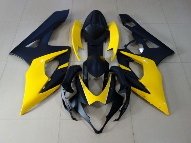 2005-2006 Matte Black & Yellow GSXR 1000 Fairings