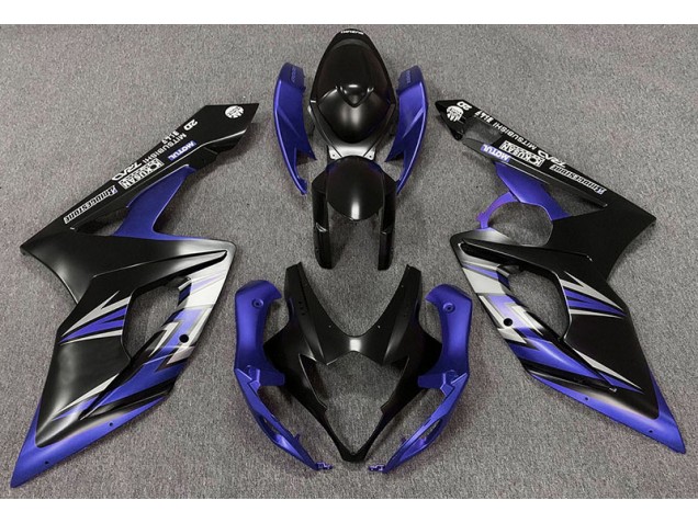 2005-2006 Matte Black and Blue GSXR 1000 Fairings