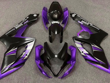 2005-2006 Matte Black and Purple GSXR 1000 Fairings