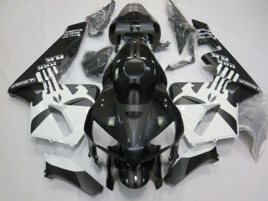 2005-2006 Matte Black & White Punisher Logo CBR600RR Fairings