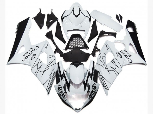 2005-2006 OEM White Corona Style GSXR 1000 Fairings
