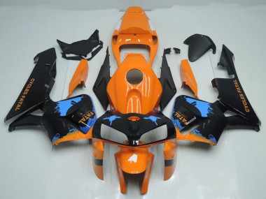 2005-2006 Orange and Black Splatter CBR600RR Fairings