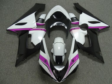 2005-2006 Pink White and Black ZX6R Fairings