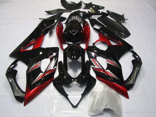 2005-2006 Red and Black Flare GSXR 1000 Fairings