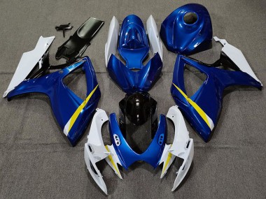 2006-2007 Gloss Blue White and Yellow GSXR 600-750 Fairings