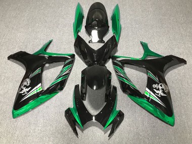 2006-2007 Gloss Green and Black Design GSXR 600-750 Fairings