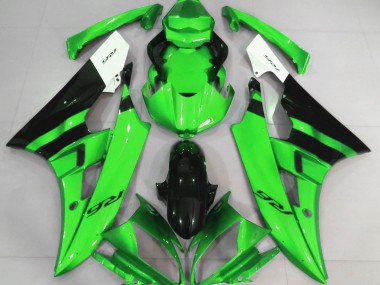 2006-2007 Gloss Green and Black R6 Fairings