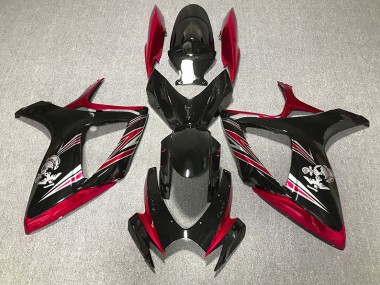 2006-2007 Gloss Red and Black Design GSXR 600-750 Fairings