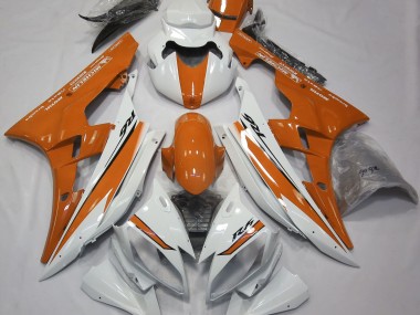 2006-2007 Gloss White and Orange R6 Fairings