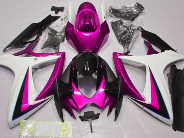 2006-2007 Pink & White GSXR 600-750 Fairings