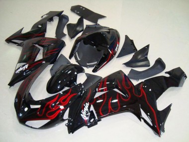 2006-2007 Red Flame ZX10R Fairings