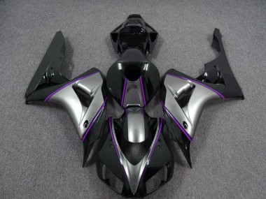 2006-2007 Silver with Dark Purple Pin Stripe CBR1000RR Fairings