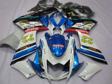 2007-2008 22 White and Blue GSXR 1000 Fairings